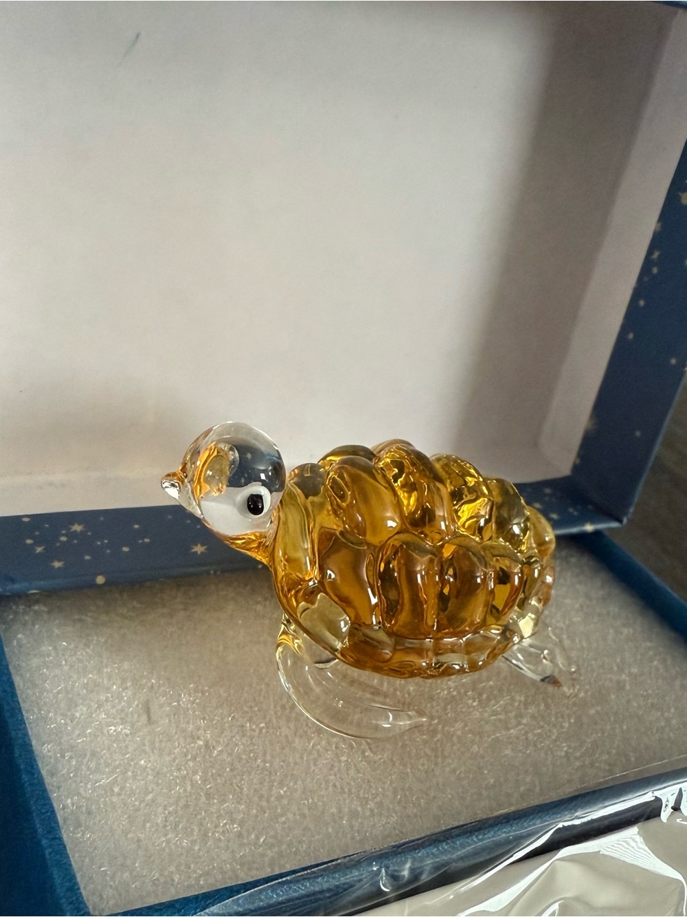 Hand blown Glass sea turtle new in box
